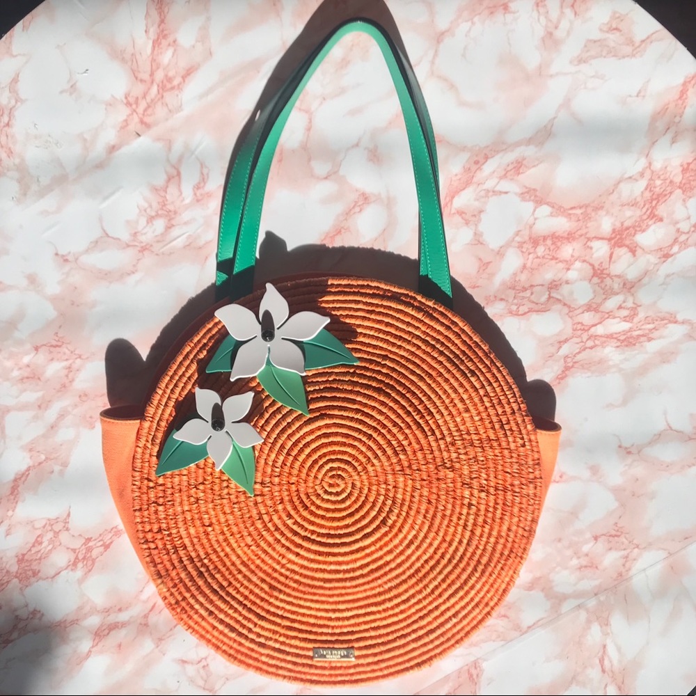 Rare Kate Spade Orange Tote Purse with dust bag!